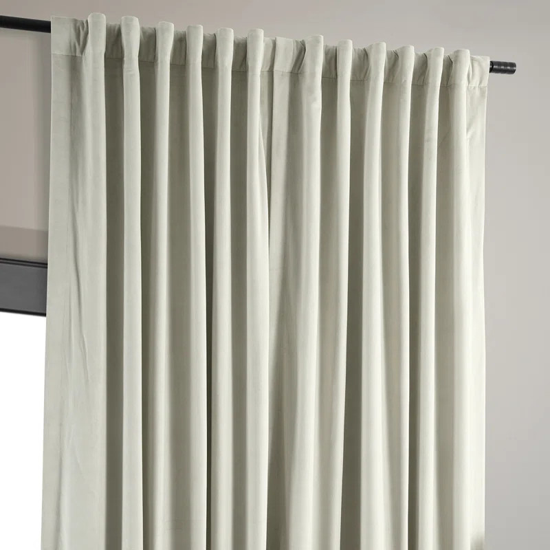 Extra Wide Signature Velvet Curtains for Bedroom Blackout Curtains Living Room Window Single Pane... | Wayfair North America
