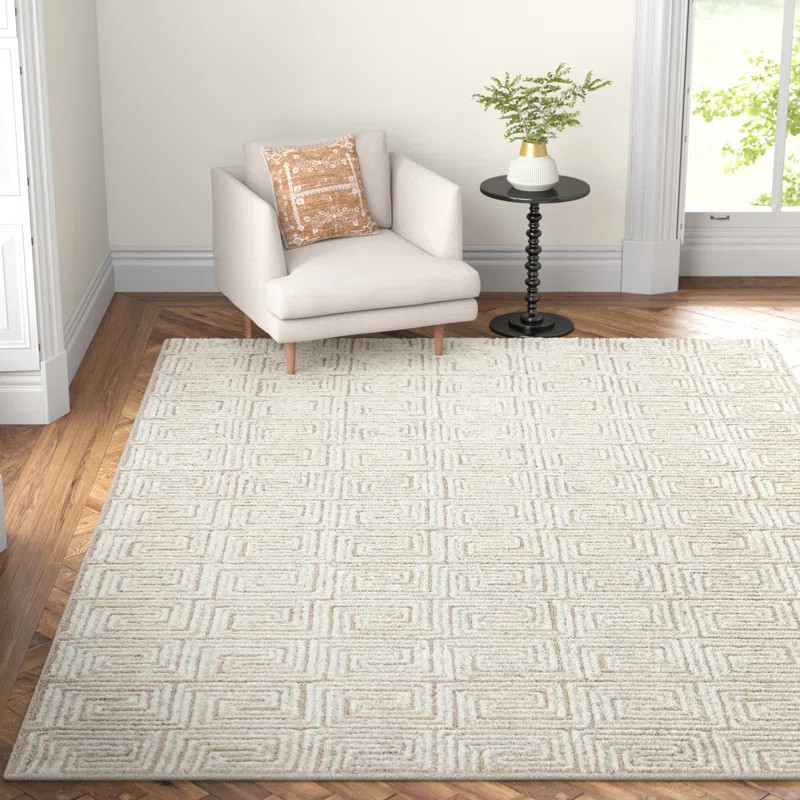 Hampson Handmade Tufted Whisper White Rug | Wayfair North America
