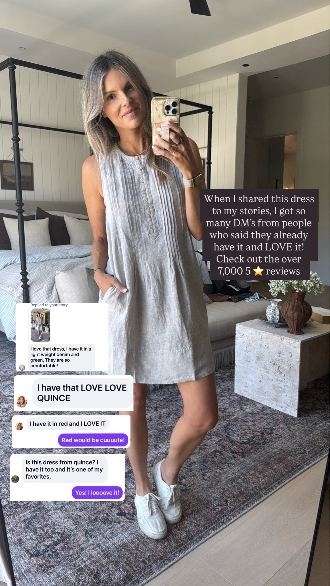 When I shared this dress, so many of you messaged me saying you have and love it! Check out all the 5 star reviews!! Color is called Flax

#LTKootd