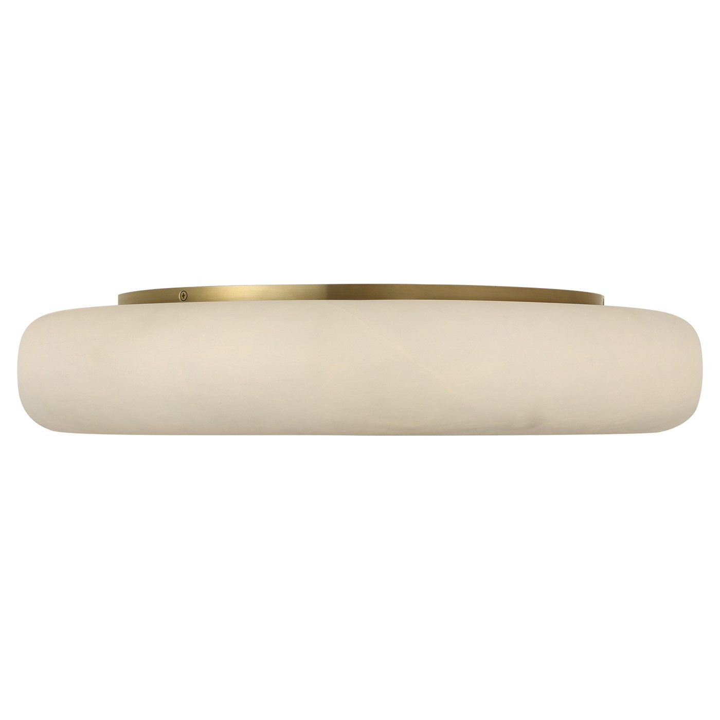 Visual Comfort Formosa Modern White Alabaster Antique Burnished Brass Flush Mount - 22 | Kathy Kuo Home