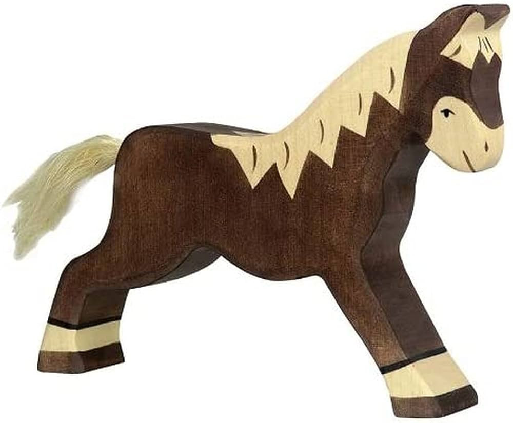 Holztiger Horse Running Toy Figure, Dark Brown | Amazon (US)
