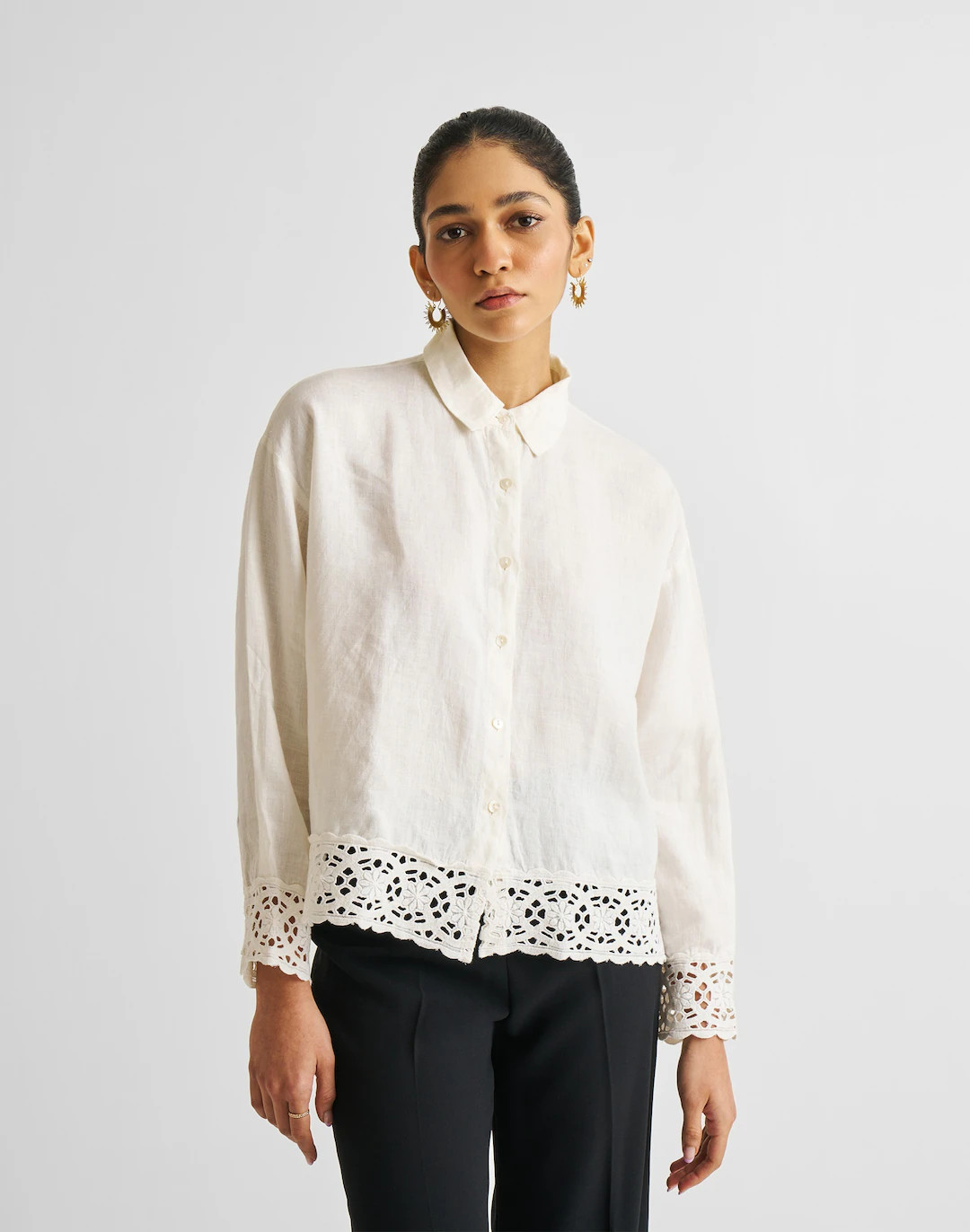 Reistor&reg; Button-down with Embroidered Lace Shirt | Madewell