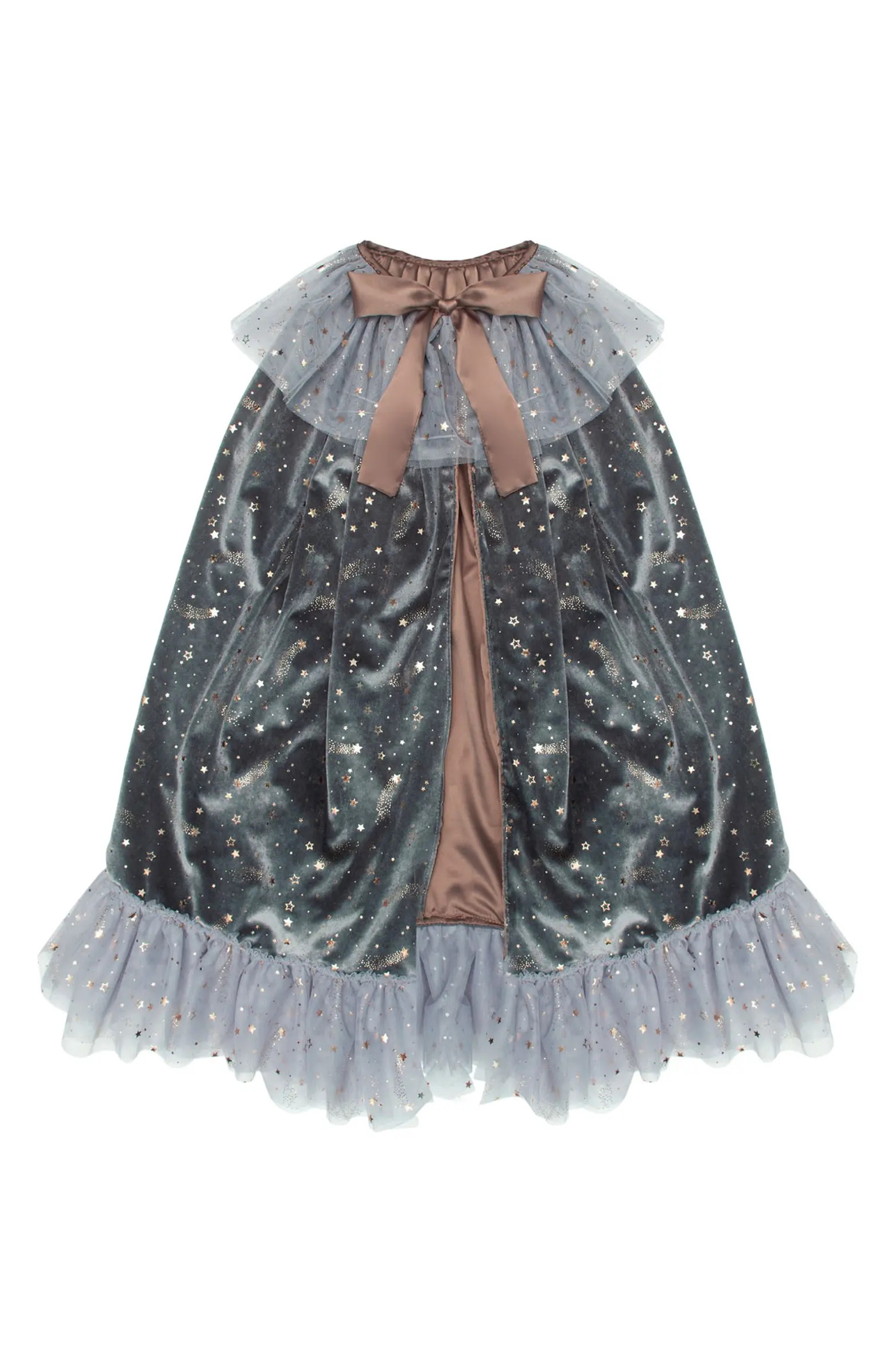 Kids' Glitter Star Velvet & Tulle Costume Cape | Nordstrom