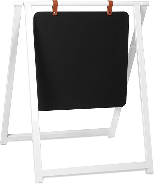 Ilyapa Metal Double Sided Swinging Chalkboard Sidewalk Sign - 24 X 30 inch White Magnetic A Frame... | Amazon (US)