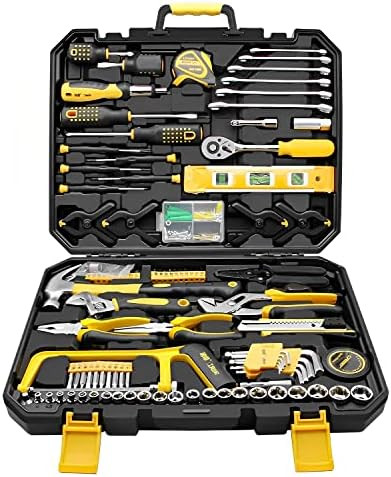 168 Piece Socket Wrench Auto Repair Tool Combination Package Mixed Tool Set Hand Tool Kit with Plast | Amazon (US)
