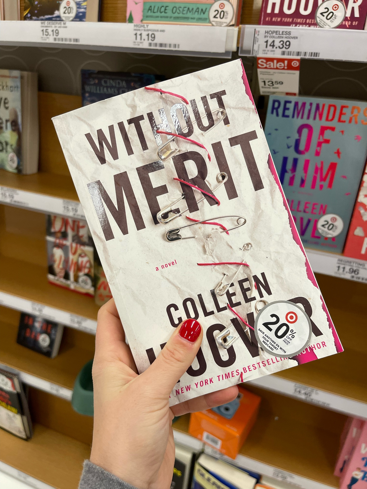 “Without Merit” by Colleen Hoover is 20% off at #target #books 

#LTKFind #LTKsalealert #LTKhome