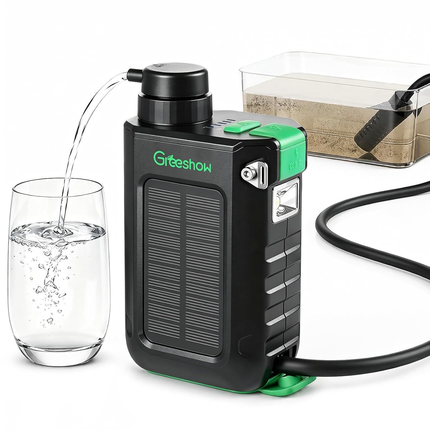 Greeshow Portable Electric Water Filter for Camping & Emergency | Amazon (US)