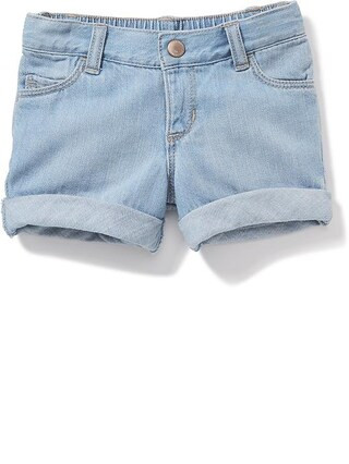Old Navy Light Wash Cuffed Denim Shorts For Toddler Girls Size 12-18 M - Bleached denim | Old Navy US