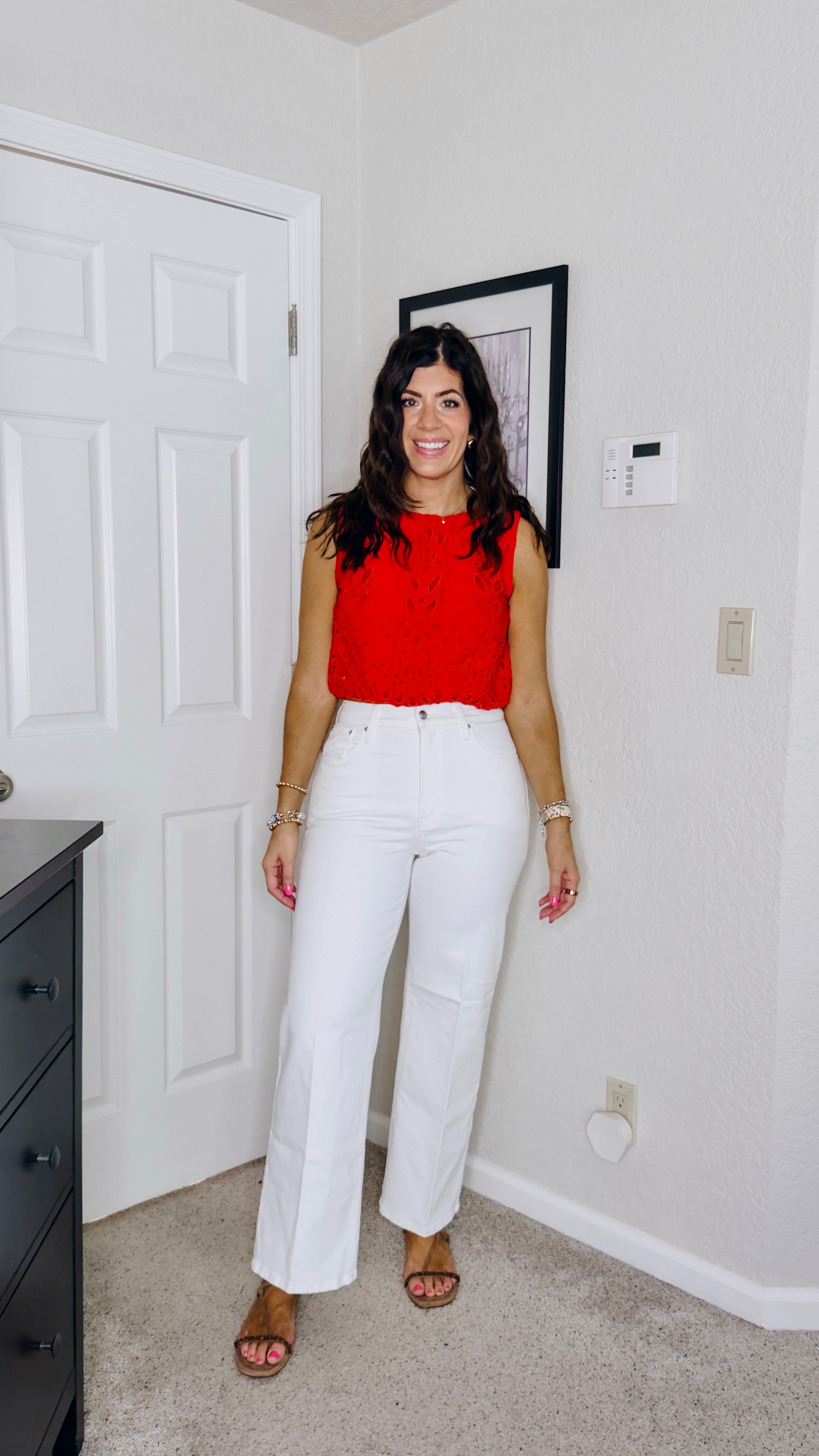Use code LTK20 Madewell sale, wearing medium in the top and tall 29 in bottoms 

midsize outfit, casual, summer denim, trendy outfit, easy outfit, date night, jeans and a top, white outfit, brown sandals, summer fashion, what to wear, mom outfit

#LTKxMadewell #LTKSaleAlert #LTKMidsize