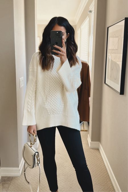 I’m just shy of 5’7 wearing the size S sweater for more of an oversized fit, StylinByAylin 

#LTKunder100 #LTKSeasonal #LTKstyletip
