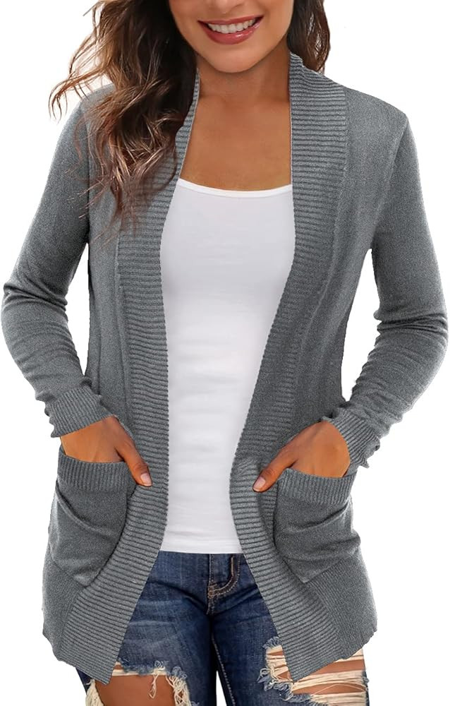 REDHOTYPE Women's Cardigans with Pockets Casual Lightweight Open Front Cardigan Sweaters for Wome... | Amazon (US)