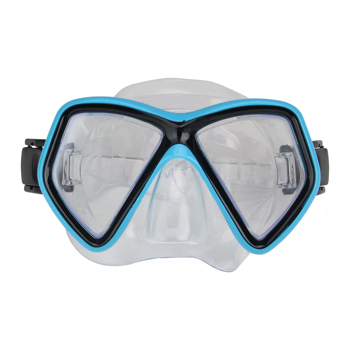 Aqua Blue and Black Monaco Children's Swimming Mask Ages 10 and up 6.25" | Kohl's