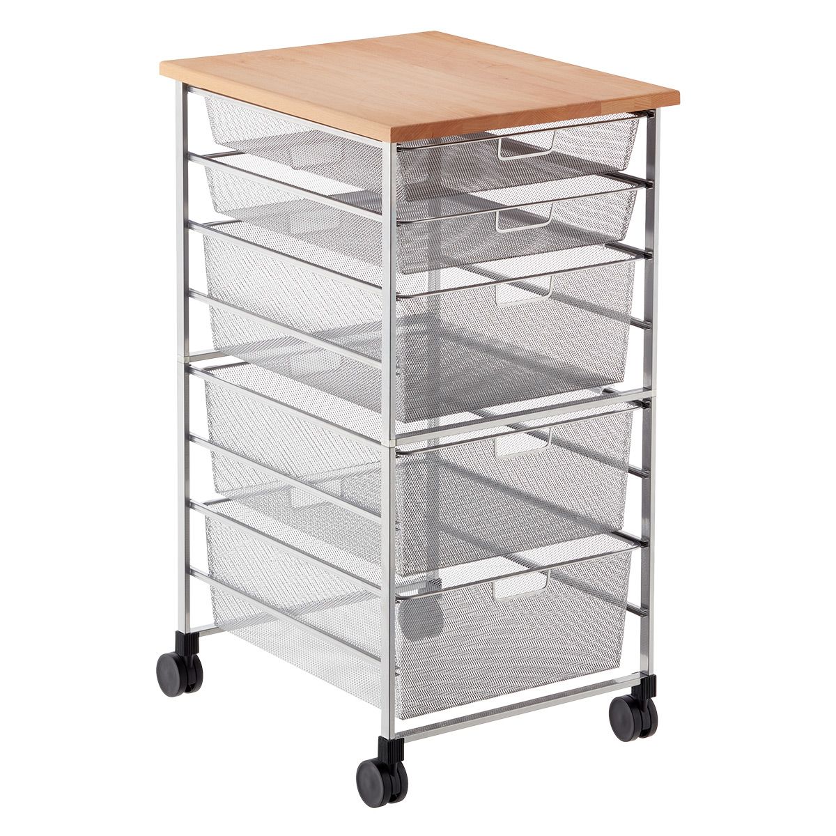 Elfa Mesh Kitchen Cart | The Container Store