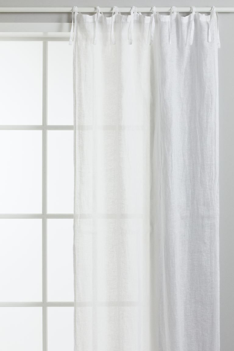 2-pack Linen Curtain Panels - White - Home All | H&M US | H&M (US + CA)