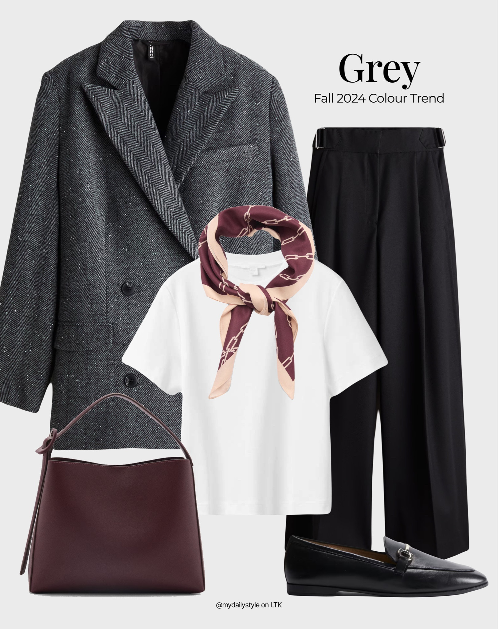 Grey fall styling inspiration. Check out more styling ideas in my profile. 

Tags: grey colour, gray color, cherry red, burgundy, fall style, pre-fall, autumn style, fall outfit, autumn outfit, fall fashion, autumn fashion, easy styling, simple everyday look, chic & basic outfit, Parisian look, casual outfit, capsule wardrobe, office look, brunch style, high street. 

#LTKstyletip #LTKautumn #LTKbag
