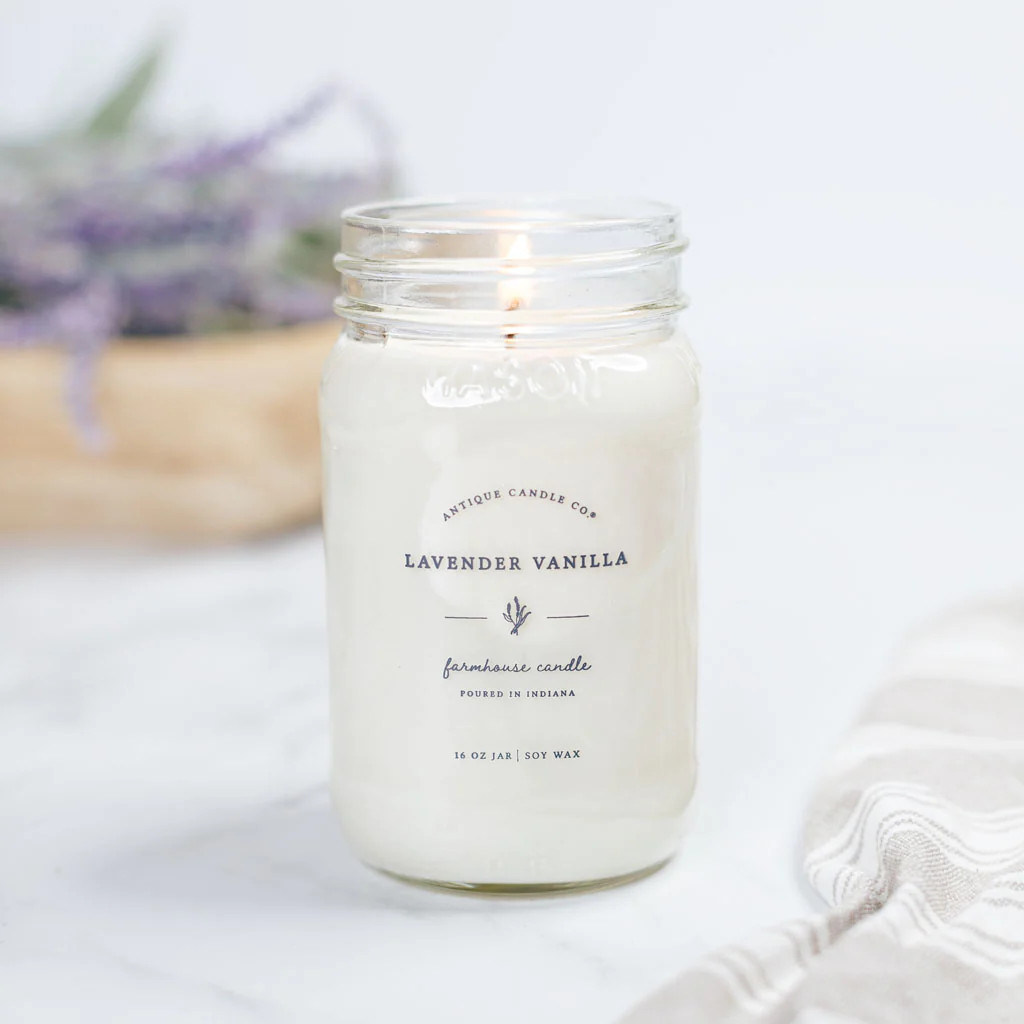 Lavender Vanilla 16 oz candle | Antique Candle Co.