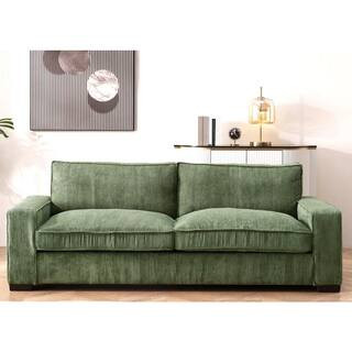 Kulpmont Collection 79.5 in. Wide Square Arm Polyesters Fabric Mid-Century Modern Rectangle Sofa ... | The Home Depot