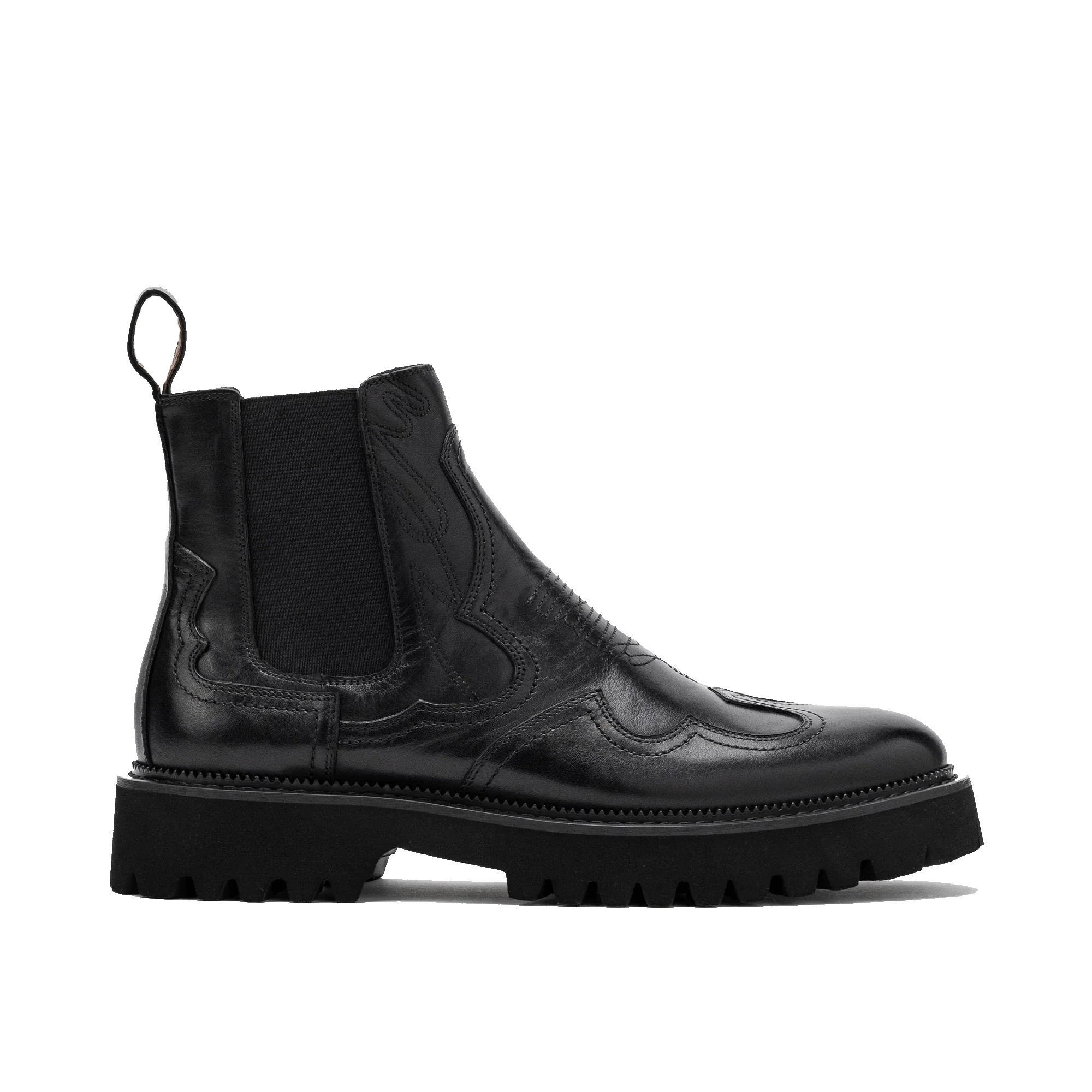 Dax Midnight Black Leather Chelsea Boots | Marc Nolan