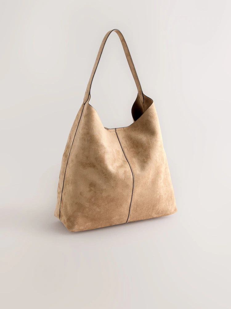 Buy Camel Faux Suede Slouchy Shoulder Bag from Next United Arab Emirates | Next UAE