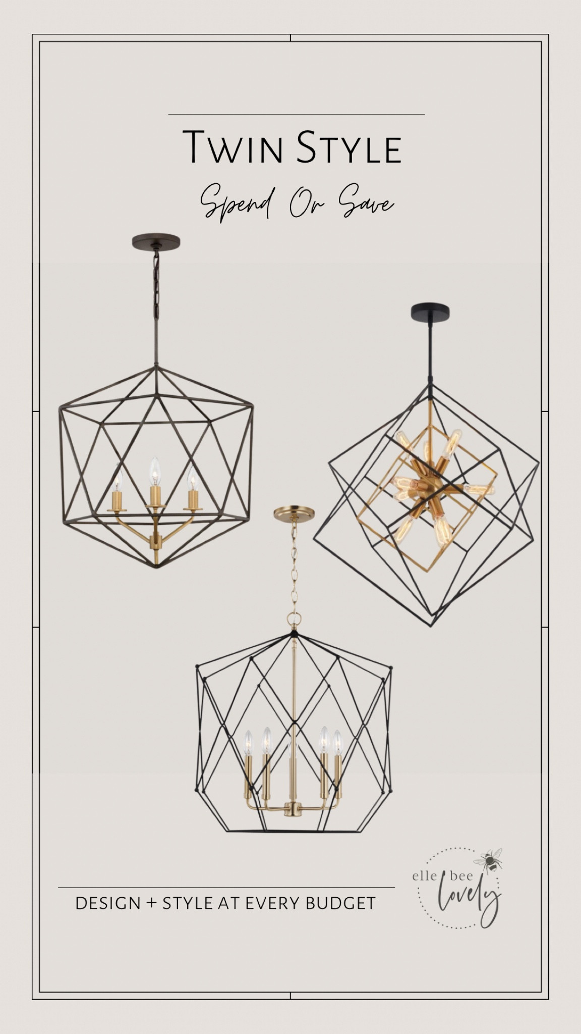 Twin Style Geometric Chandeliers! 💡

#LTKHome