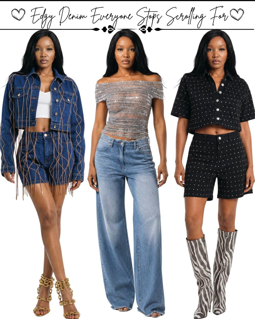 Denim is not just a fabric, bestie; it's a whole personality, and this lookbook is proof ✨


12 looks. One theme. zero boring outfits: jeans, shorts, tops, jackets. I wanted to show you every single way denim can show up in your wardrobe because she is so much more versatile than people give her credit for.


Edgy denim doesn't mean complicated; it means intentional: the right pair of wide-leg jeans with the right jacket, and suddenly you have a whole look without even trying. A denim short with a bold top and chunky shoes?? Street style moment right there. A denim jacket thrown over literally anything?? She just elevated the whole outfit without asking.


Denim has been my comfort zone and my statement piece at the same time for as long as I can remember, and this lookbook is me showing you that you can be edgy, bold, and completely yourself all while wearing the same fabric from head to toe.

If you've been playing it safe with your denim, this is your sign to go bold, bestie. Your wardrobe is ready when you are...

#denim #akira #shopakira #denimoutfits
 

 #LTKMidsize #LTKPetite #LTKPlusSize