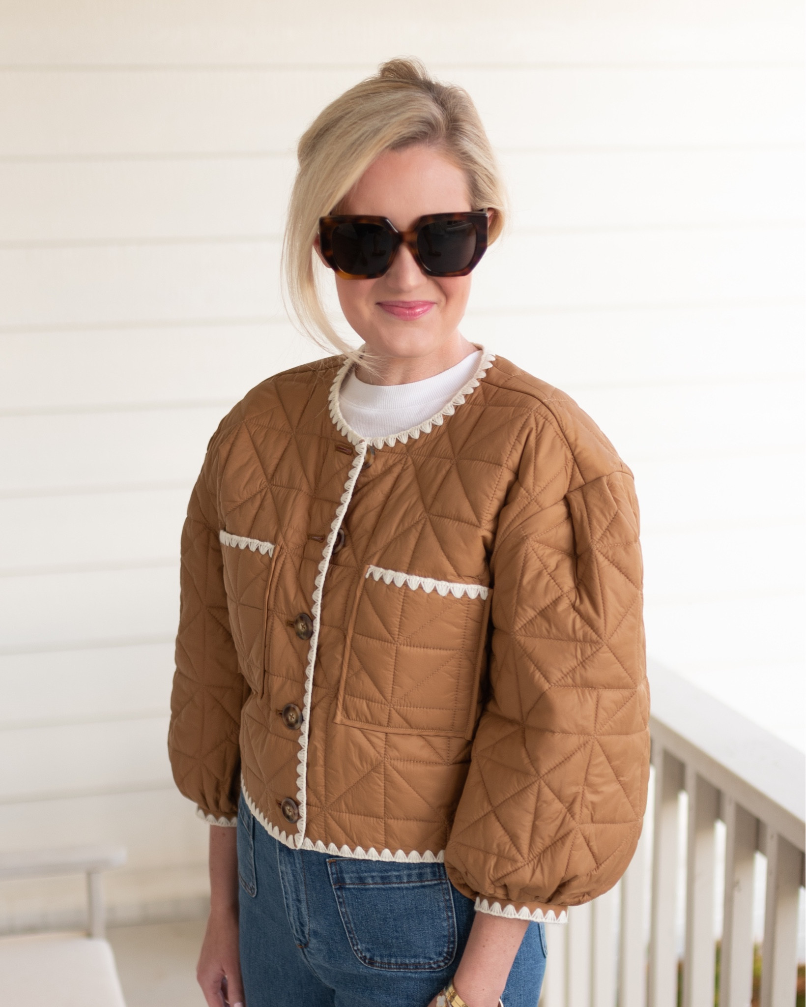 School Drop-off never looked better thanks to these @Saks finds for Fall!!! I’m LOVING all of the printed dresses and tops, oversized sunglasses and novelty jackets! 

Sizing Details: 
I’m 5’9 and 135 lbs and normal size 6. 
* Dress - I’m wearing a size small and it fits perfectly! 
* Jacket - I’m wearing a size medium! 
* Ballet Flats - I would go down a ½ size in these! 

Shop the post on my @shop.ltk app page to find all of my @Saks favorites! 

#SaksPartner #Saks @Saks 