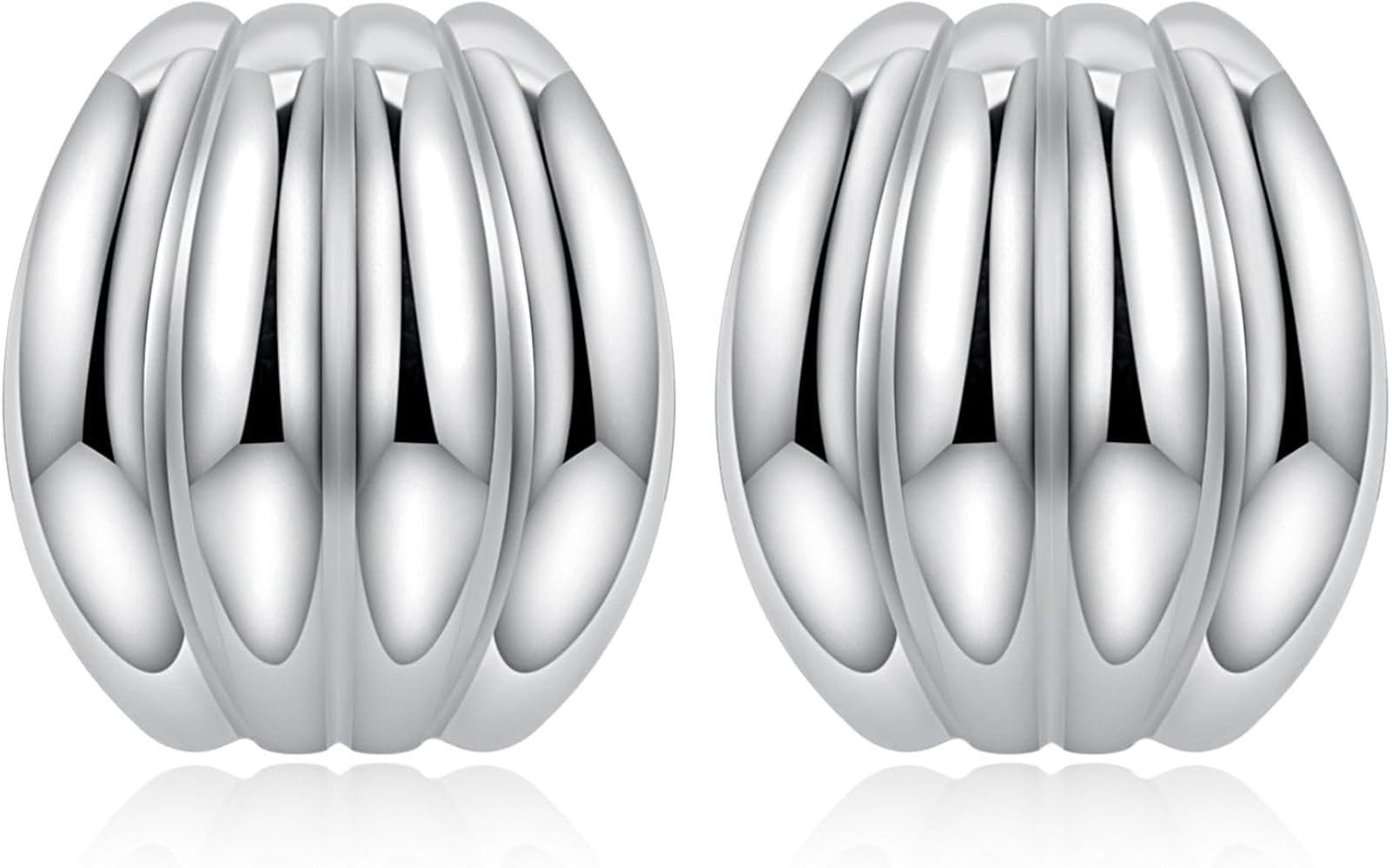 Statement Chunky Gold Earrings for Women Unique Square Stainless Steel Heaven Mayhem Button Stud ... | Amazon (US)