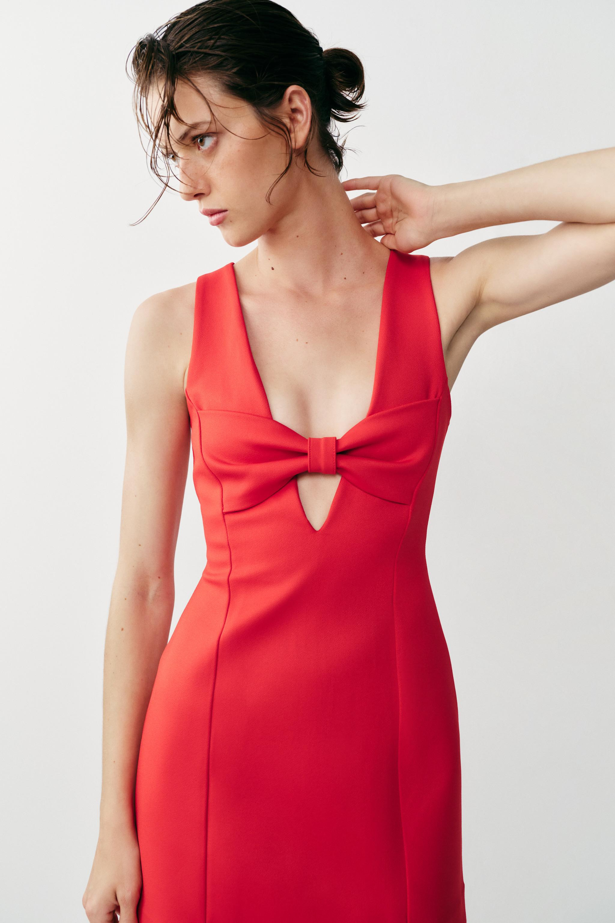 MINI DRESS WITH BOW | Zara US