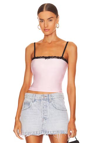 Bandeau Lace Trim Top in Light Pink | Revolve Clothing (Global)