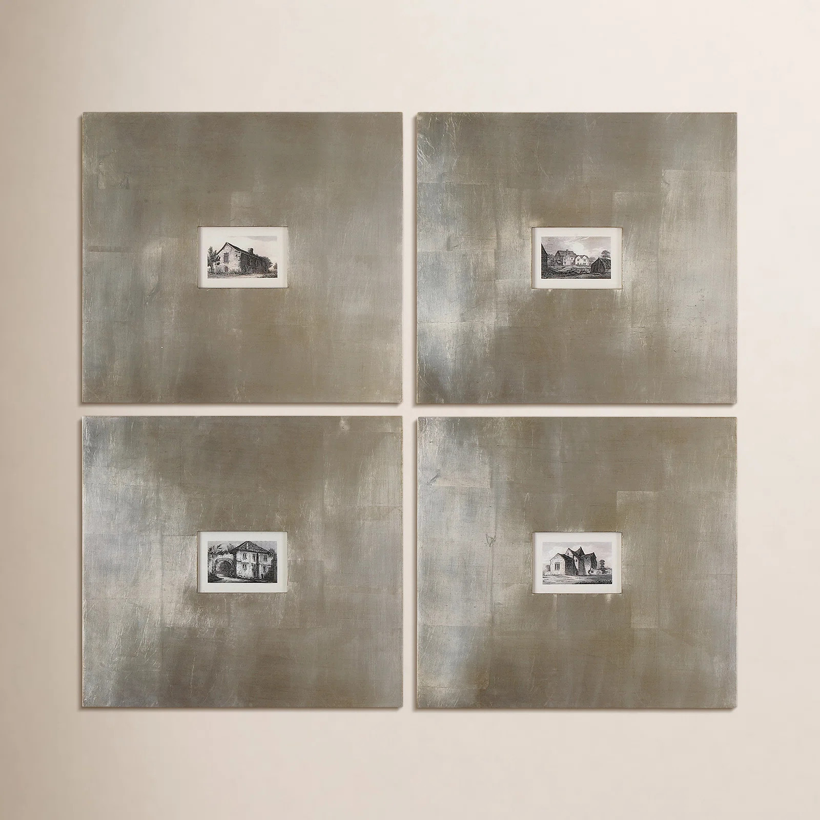 Greyleigh™ "Historical Buildings I, II, III and IV" by Grace Feyock Matted Framed Graphic Art  ... | Joss & Main