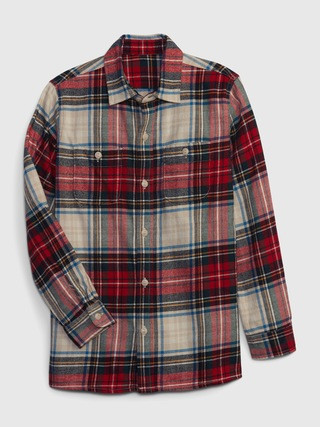 Kids 100% Organic Cotton Flannel Shirt | Gap (CA)