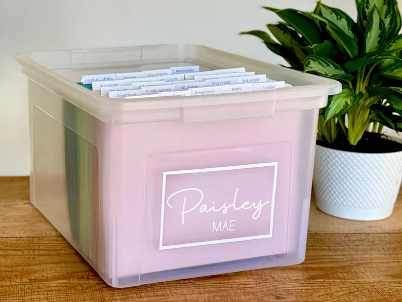 Milestone Tote Labels Milestone Tote Name Decal and Folder Labels DIY Kit Sticker Name kids Memor... | Etsy (US)