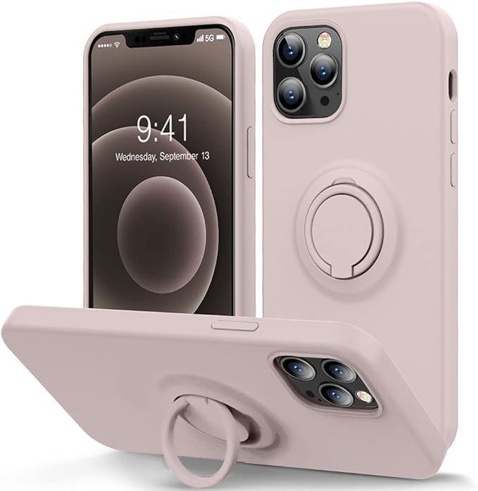 MOCCA Compatible with iPhone 12 Pro Max Phone Case 6.7 inch with Ring Kickstand | Super Soft Micr... | Amazon (US)