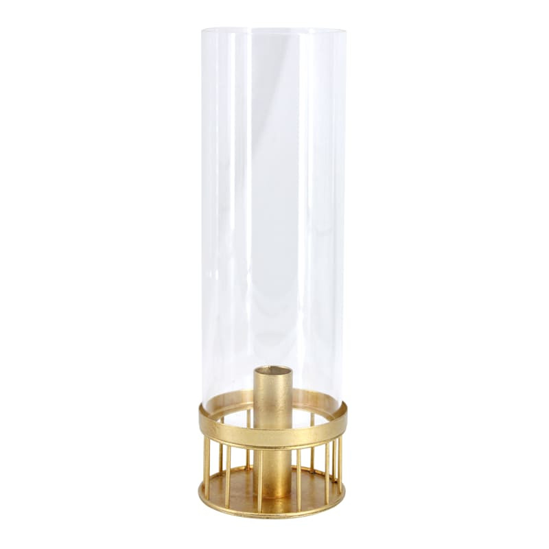 Gold Metal & Glass Lantern, 11.7" | At Home