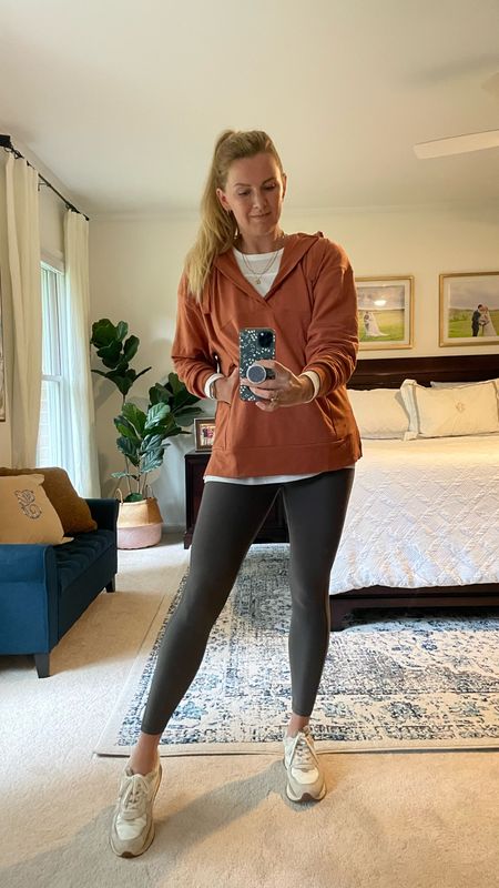 Athleisure comfy working from home outfit or cozy fall weekend outfit idea

Oversized hoodie sweatshirt with pocket. I got my true size & it’s super roomy but not overwhelming.

Oversized loose long sleeve tee underneath— love these for layering and outdoor runs! I sized down one

Leggings are my favorite lately - feel so similar to lululemon aligns but a fraction of the price!


#LTKSeasonal #LTKfindsunder50 #LTKfitness