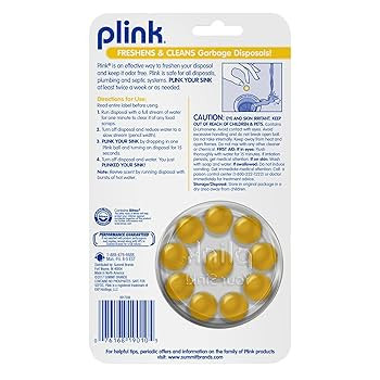 Plink 90 Garbage Disposer Cleaner and Deodorizer, Lemon, 20 Count | Amazon (US)