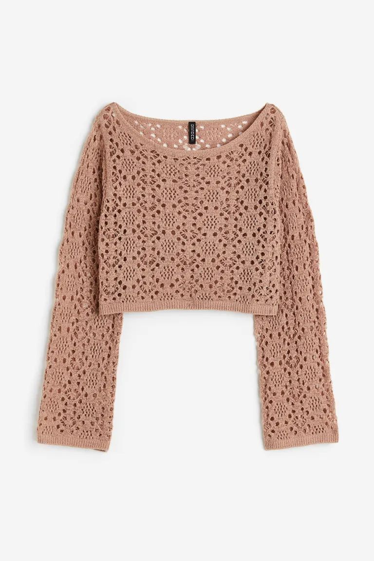 Short Hole-knit Sweater | H&M (US)