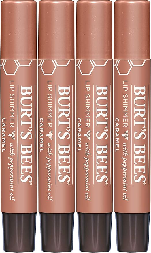 Burt's Bees Lip Balm Stocking Stuffers, Moisturizing Lip Shimmer Christmas Gifts for Women, with ... | Amazon (US)