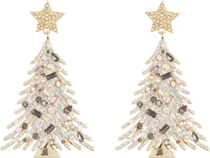 BaubleBar Christmas Tree Crystal Drop Earrings | Nordstromrack | Nordstrom Rack
