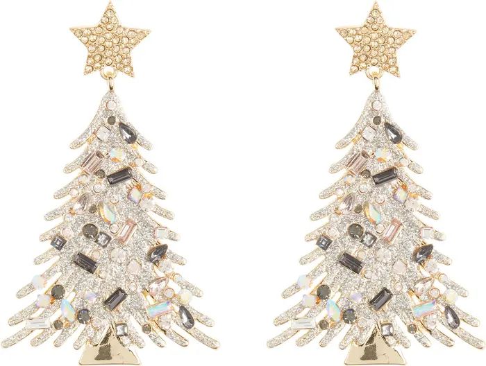 BaubleBar Christmas Tree Crystal Drop Earrings | Nordstromrack | Nordstrom Rack