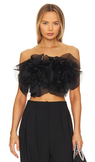 Bardot Fleurette Bustier in Black. - size 10 | Revolve Clothing (Global)