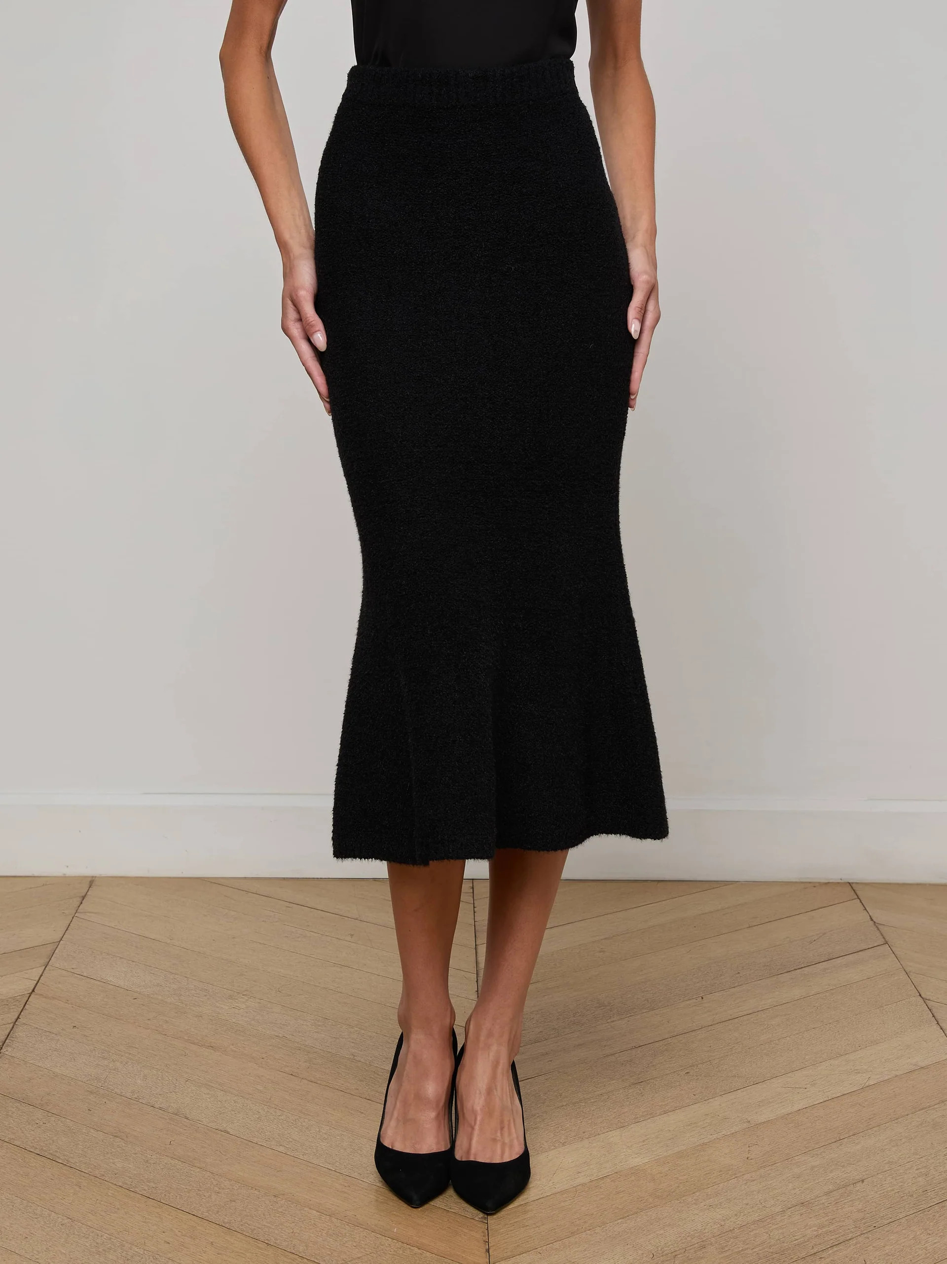 Salem Knit Skirt in Black | L'AGENCE | L'Agence
