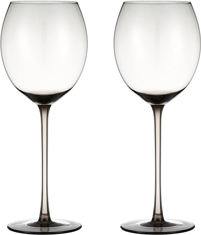 Berkware Set of 2 Colored Glasses - Luxurious and Elegant Smoke Colored Glassware - Wine Glass | Amazon (US)