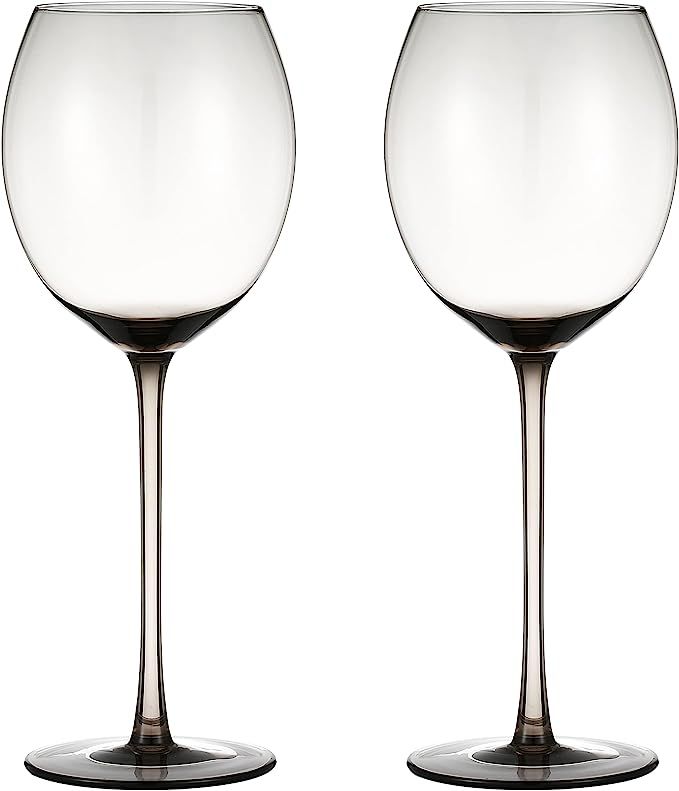 Berkware Set of 2 Colored Glasses - Luxurious and Elegant Smoke Colored Glassware - Wine Glass | Amazon (US)