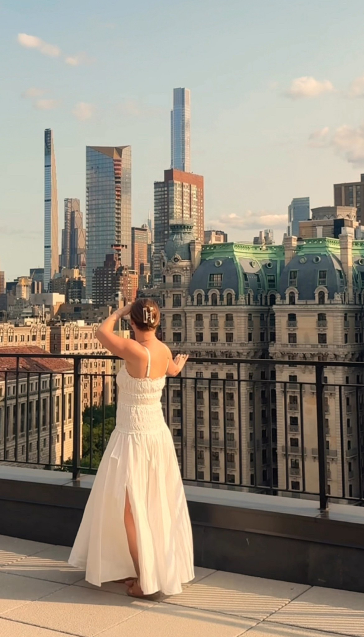 White maxi dress