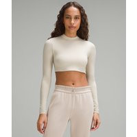 Wundermost Ultra-Soft Nulu Mockneck Super-Cropped Long-Sleeve Shirt | Lululemon (US)
