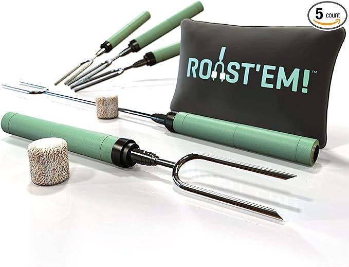 Amazon.com : Jolly Green Products Rotating Marshmallow Roasting Sticks | Set of 5 Telescoping For... | Amazon (US)
