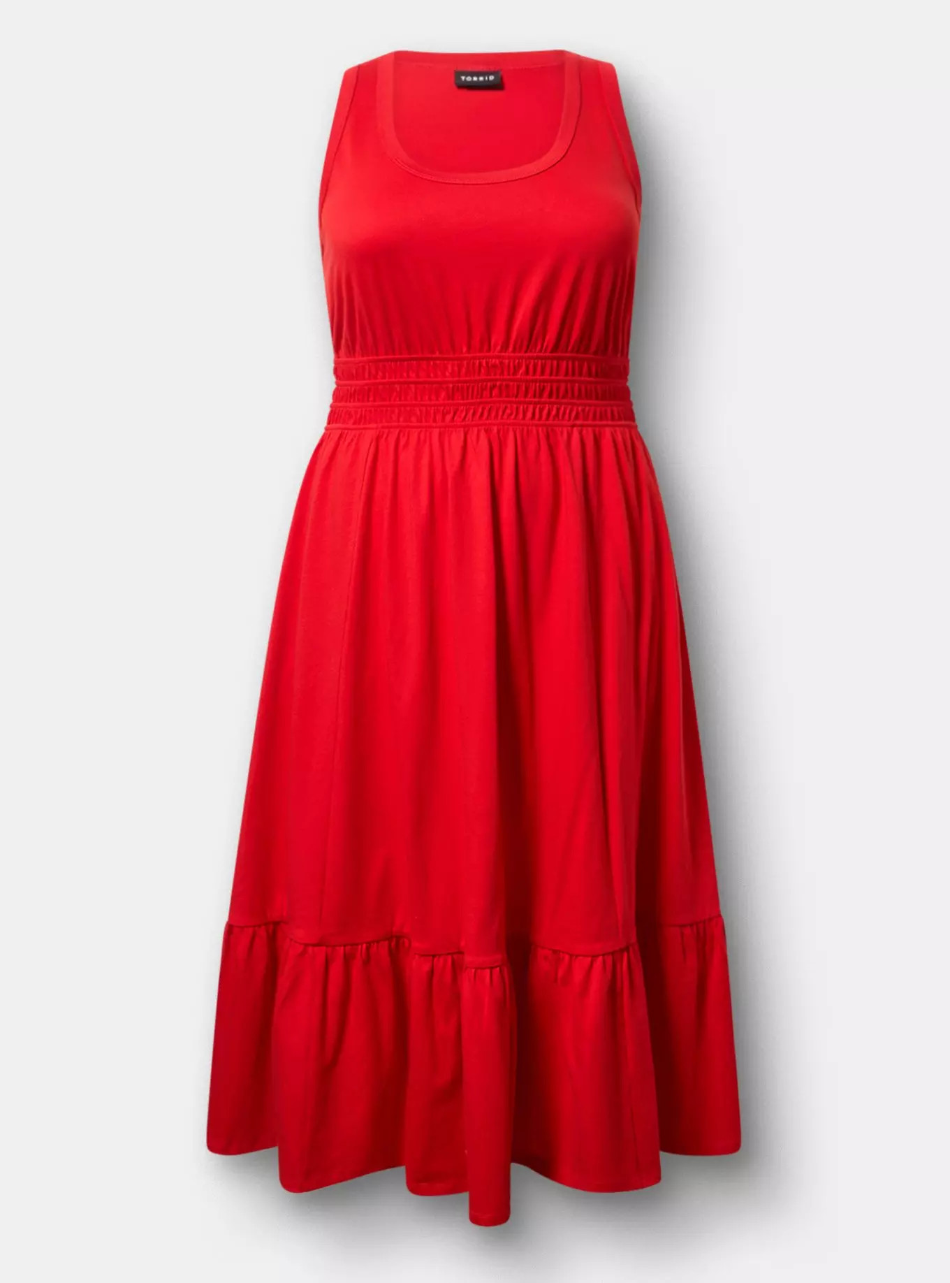 Shirred Waist Midi Dress | Torrid (US & Canada)