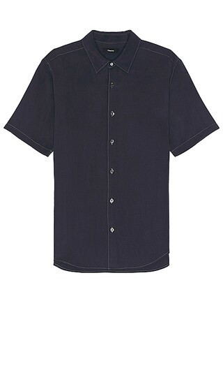 Theory Short Sleeve Shirt in Blue. - size M | Revolve Clothing (Global)