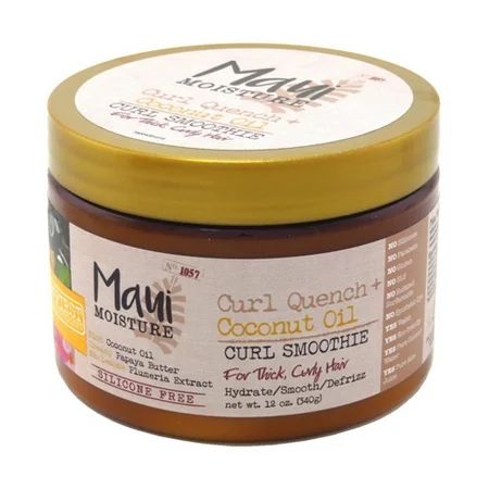 Maui Moisture Curl Quench Plus Coconut Oil Curl Hair Smoothie 12 Oz | Walmart (US)
